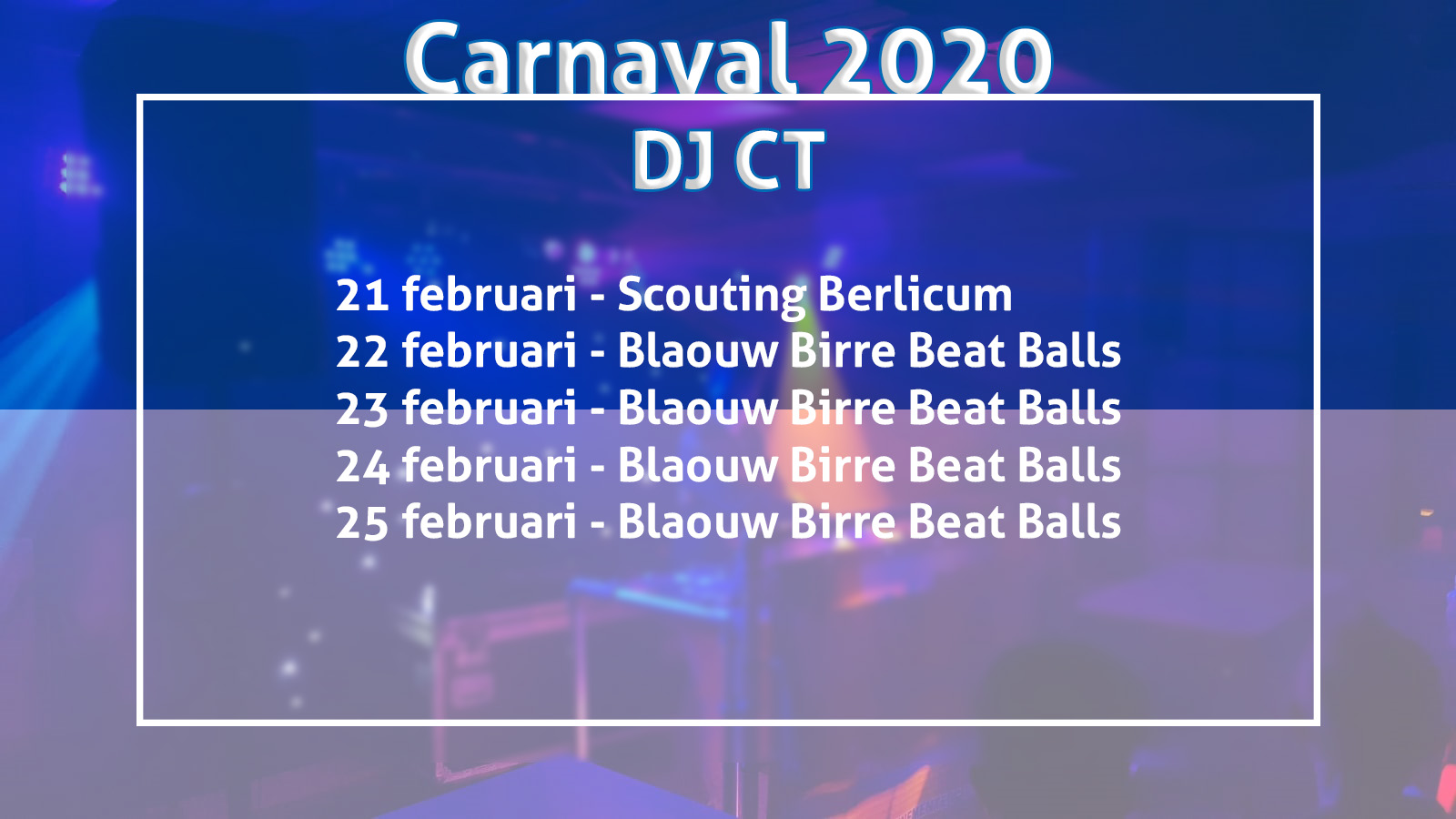 Flyer carnaval 2020 DJ CT