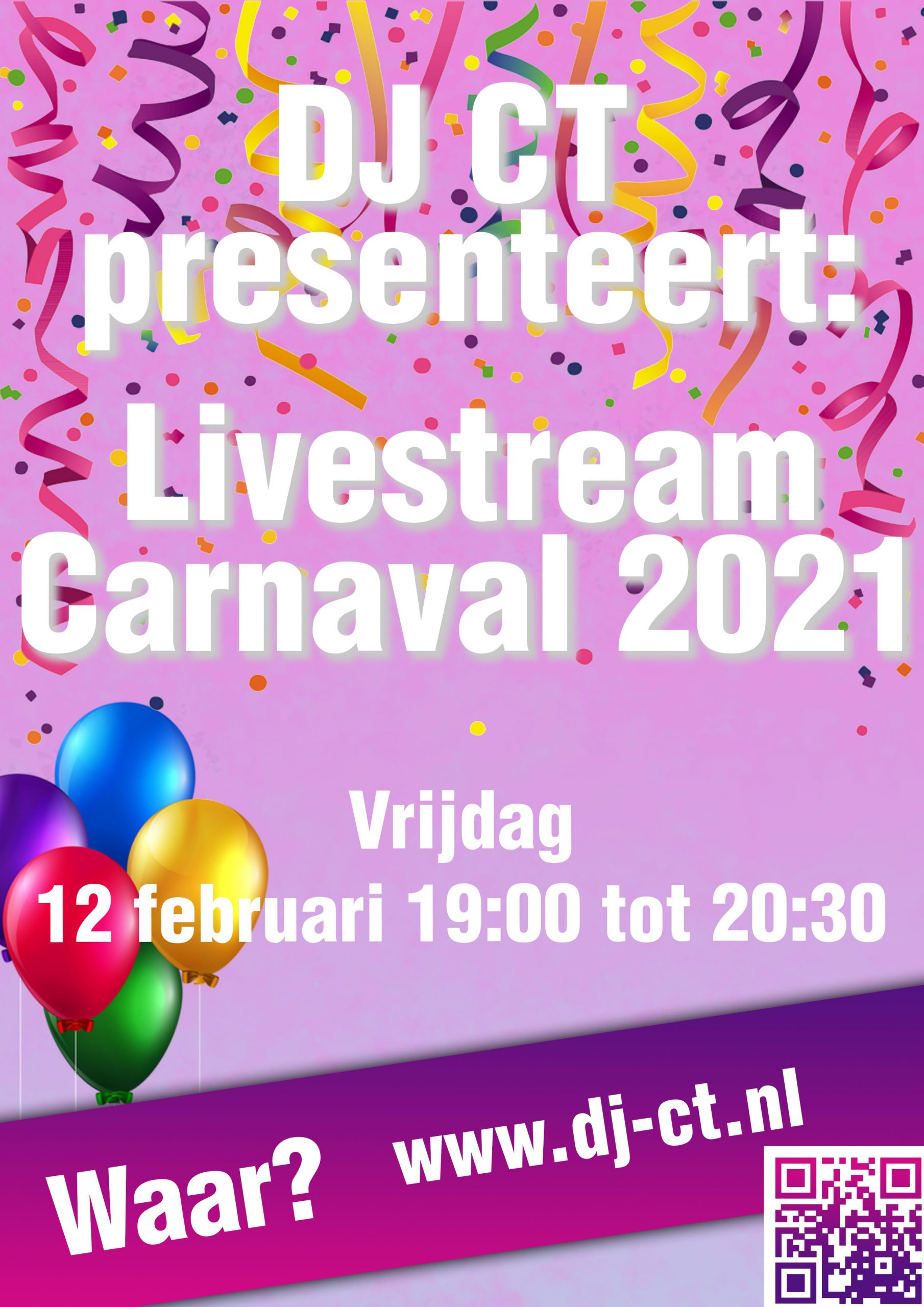 Uitnodiging carnaval 2021 livestream